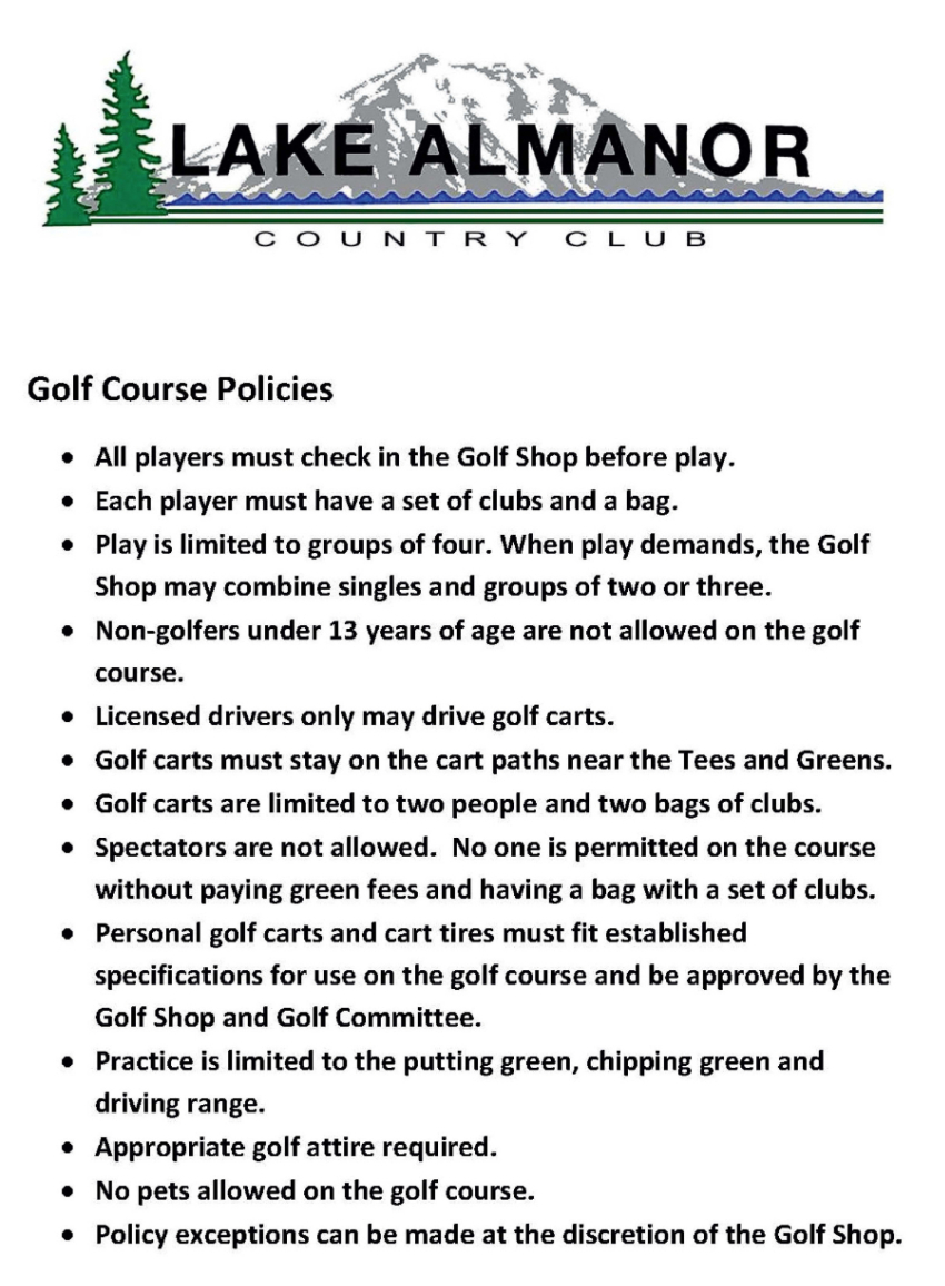 Golf Lake Almanor Country Club