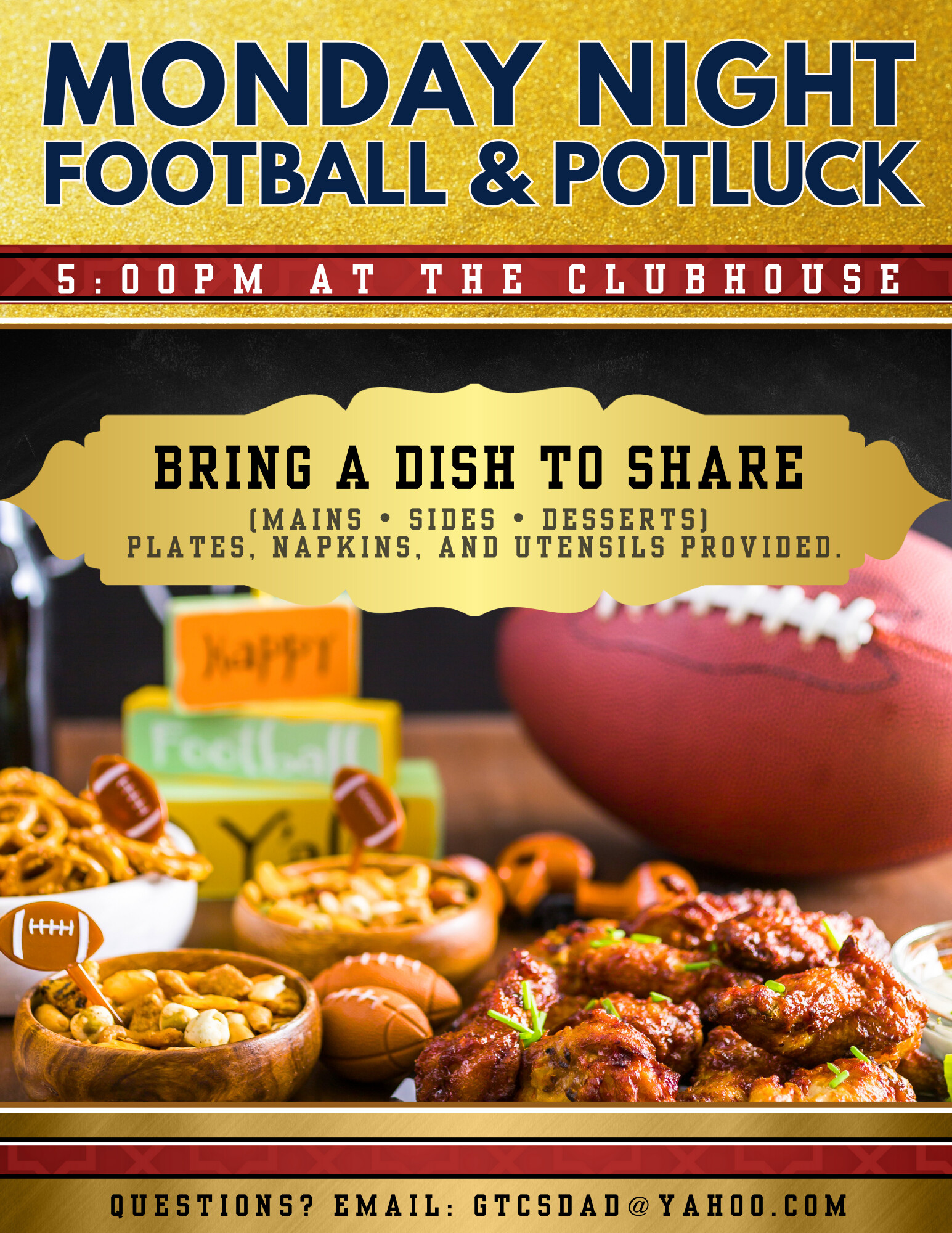 Monday Night Football Potluck